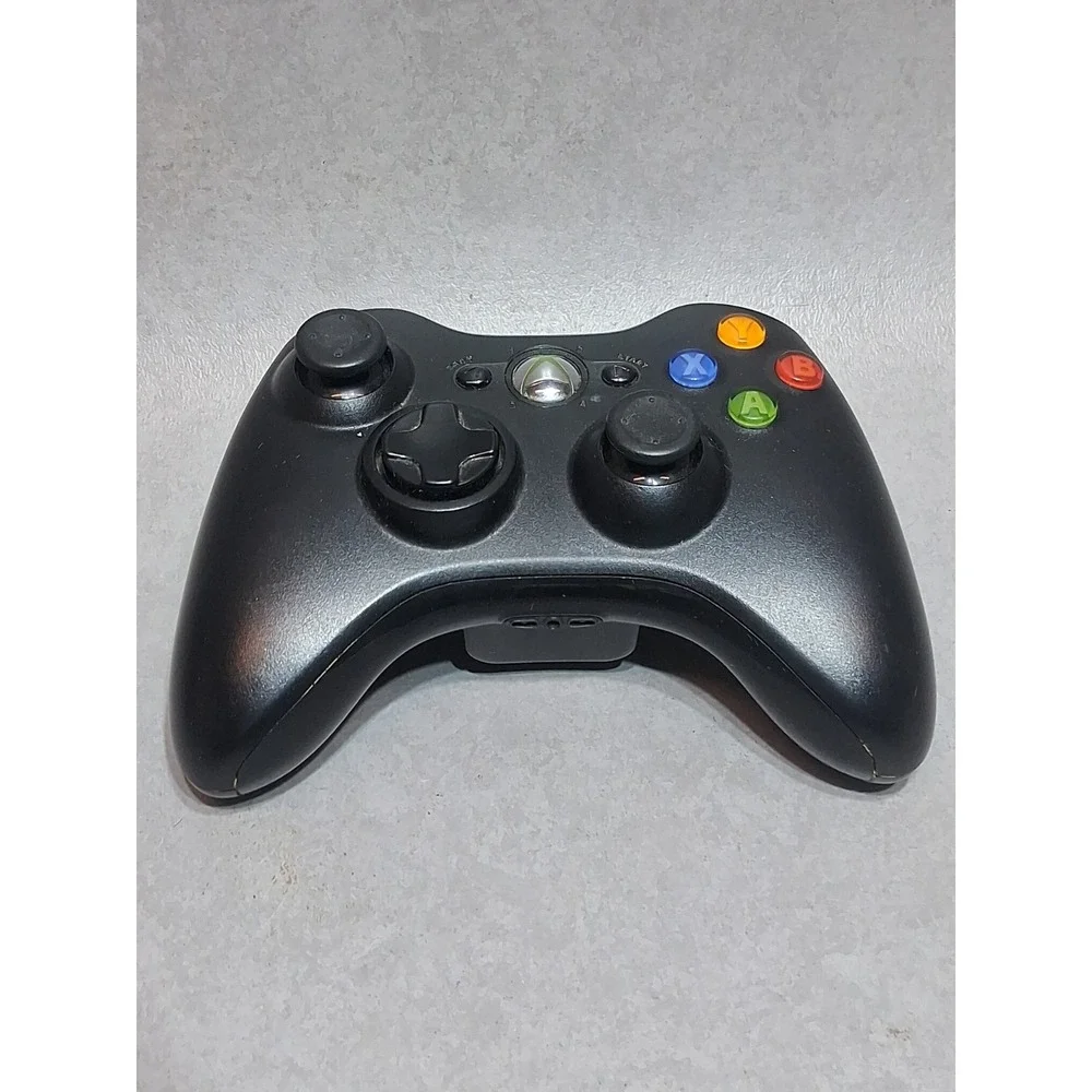 Official Microsoft Xbox 360 Black Wireless Controller - Tested Working